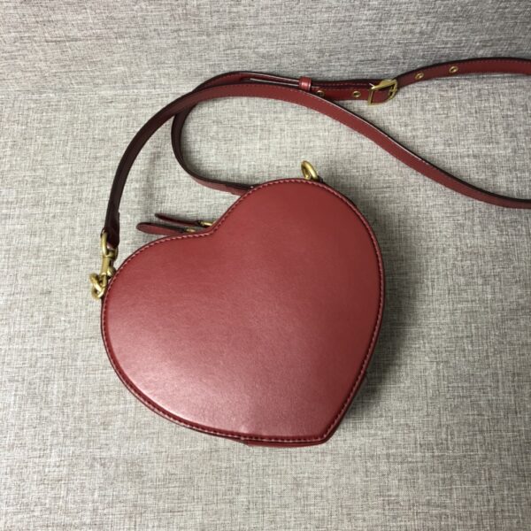 Coach Heart Shape Crossbody Bag - Burgundy - Image 5