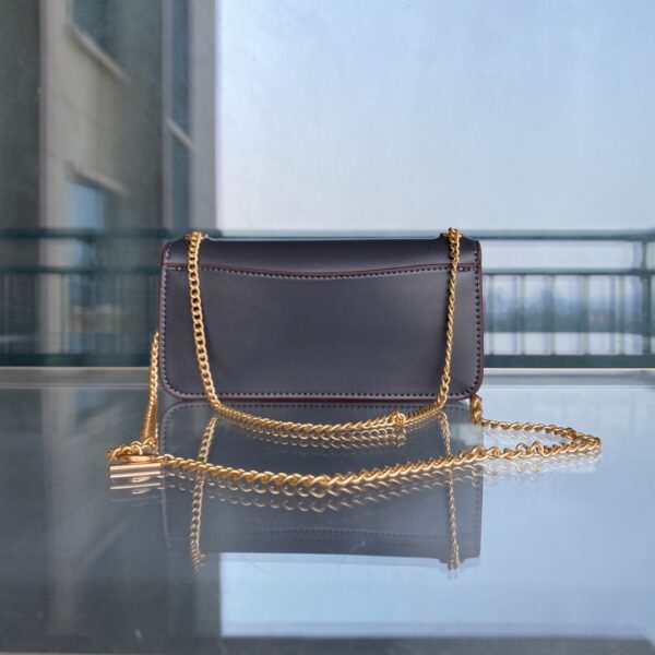 Coach Chambray's New Baguette Chain Bag - Dark Blue - Image 5