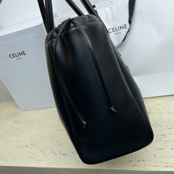 Celine Cabas Triomphe Tote Drawstring Bag - Black - Image 2