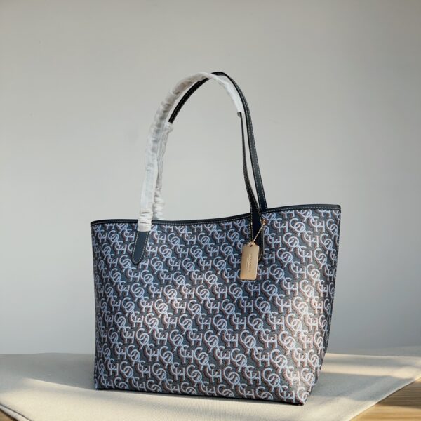Coach City Buckle Design Tote Bag - Blue - Image 5