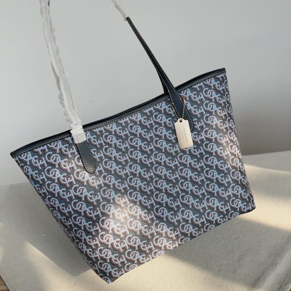 Coach City Buckle Design Tote Bag - Blue - Image 3