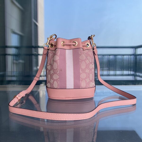 Coach Mini Macaron Color Bucket Bag - Pink - Image 5