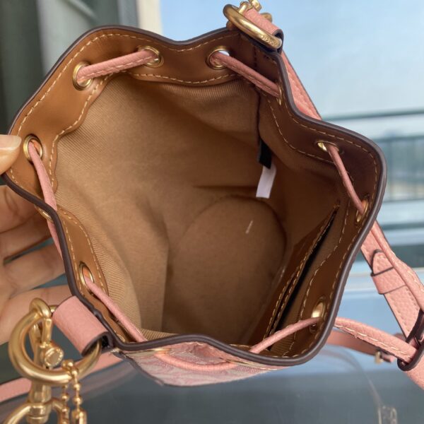 Coach Mini Macaron Color Bucket Bag - Pink - Image 2