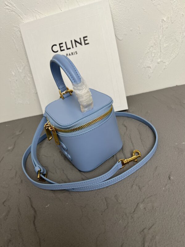 Celin E Mini Vanity Case - Blue - Image 4