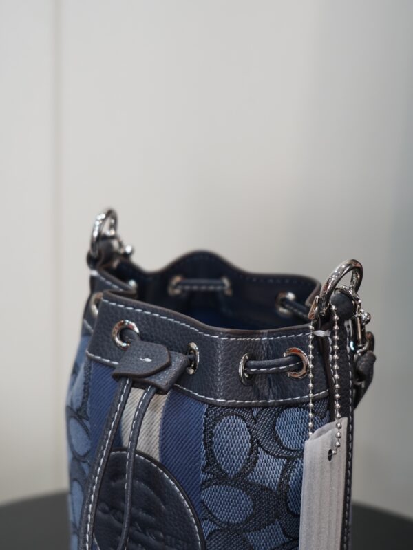 Coach Midnight Blue Dempsey Mini Bucket Bag - Image 2