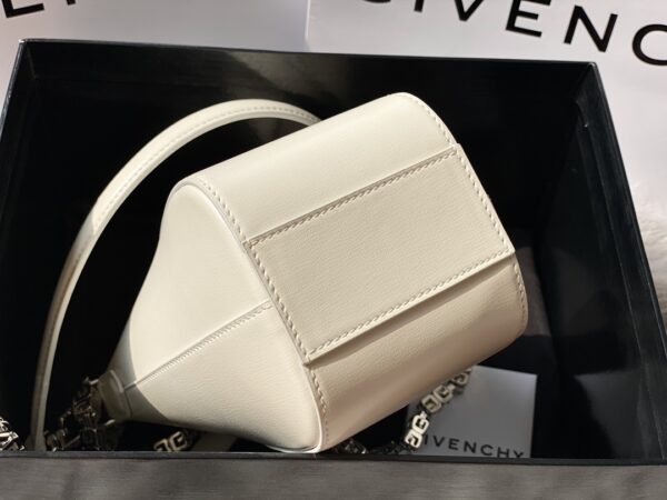 Givenchy Antigona Lock Irregular Chain Bag - White - Image 4