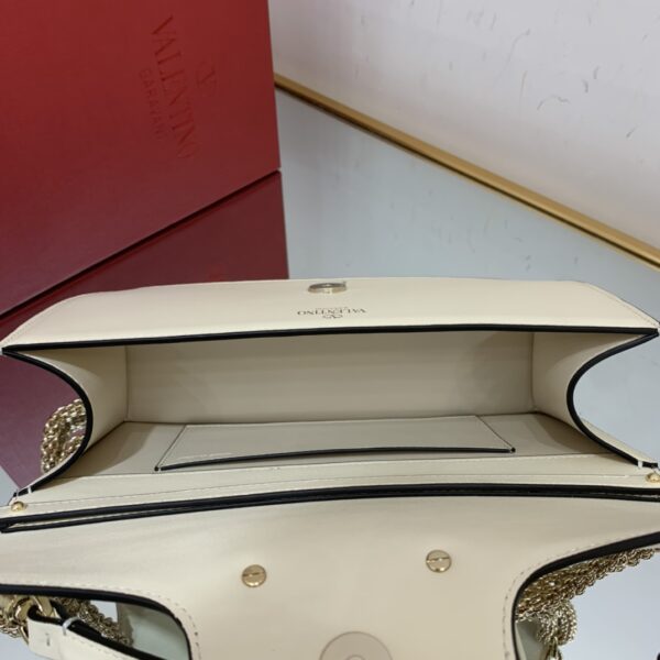 Valentino Garavani Mini Calfskin Handbag - Off White - Image 5