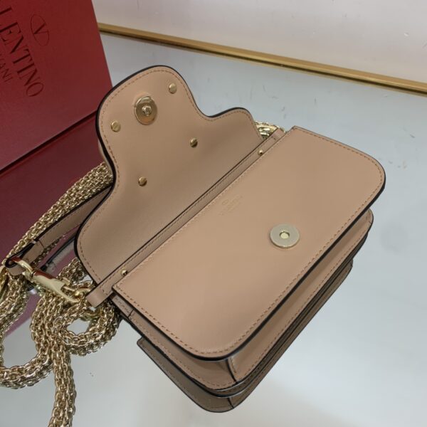 Valentino Garavani Mini Calfskin Handbag - Cream - Image 3