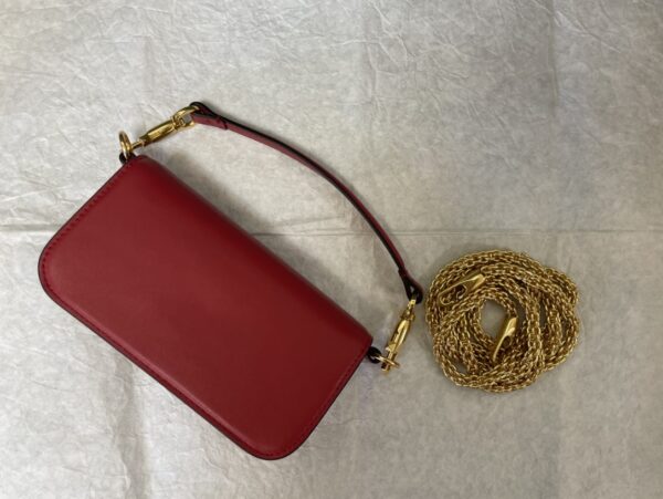 Valentino Garavani Miniloc Calfskin Bag - Red - Image 5