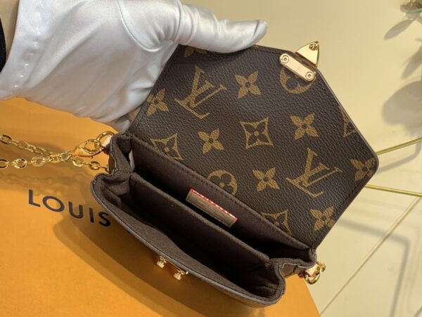 Louis Vuitton Micro Métis Messenger Chain Bag - Dark Brown - Image 5