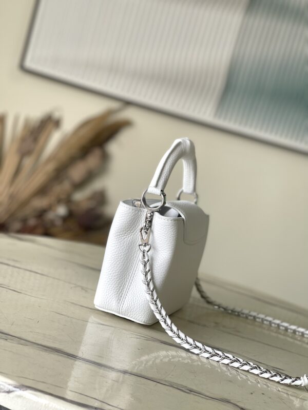 Louis Vuitton Capucines Mini Handbag - White - Image 5