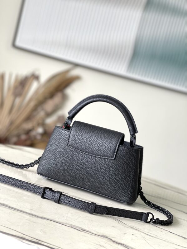 Louis Vuitton Capucines East West Mini Bag - Black - Image 3