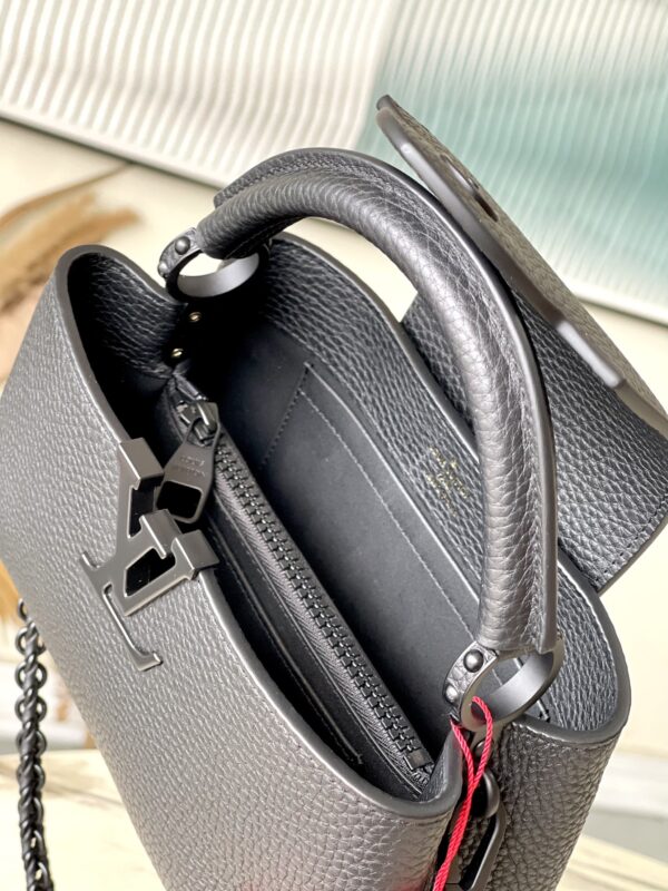 Louis Vuitton Capucines East West Mini Bag - Black - Image 5